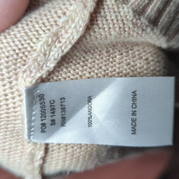 Doe & Ray 100% Angora Colorblock Duster Cardigan Sweater Women's Size S - Picture 3 of 6